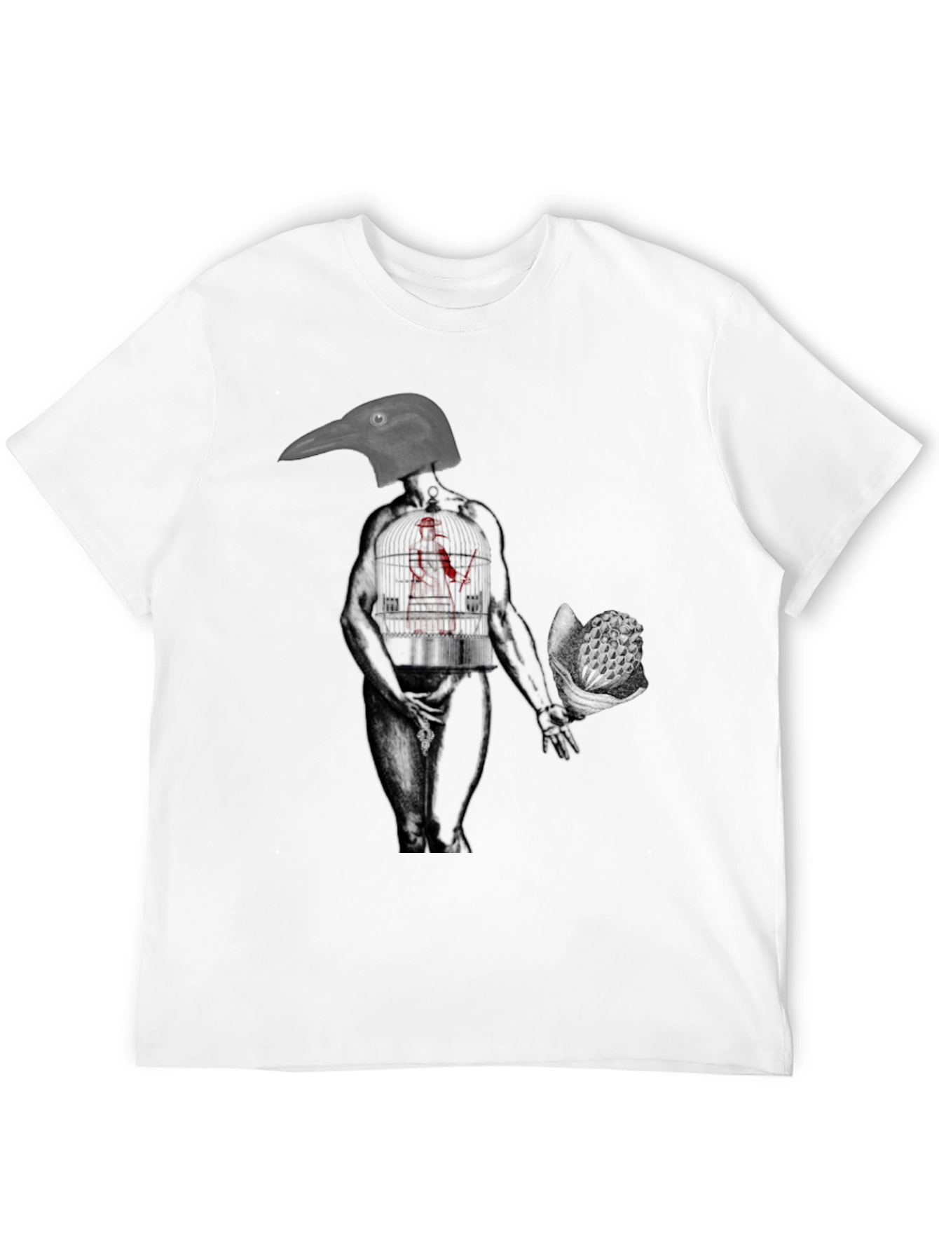 Raven Head Anatomical Human Graphic Tee