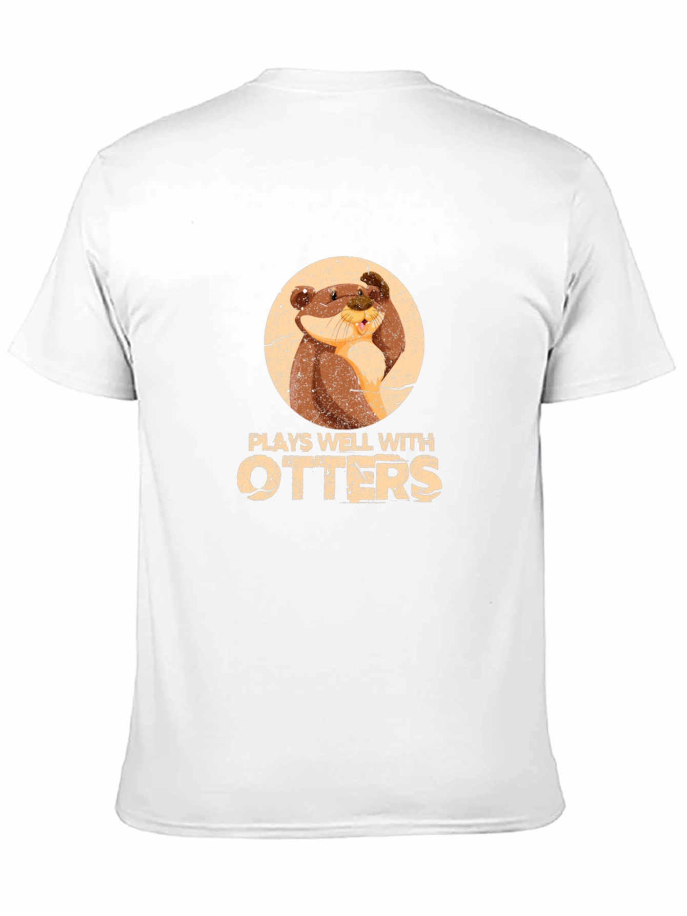 Plays Well With Otters Funny Graphic T-Shirt