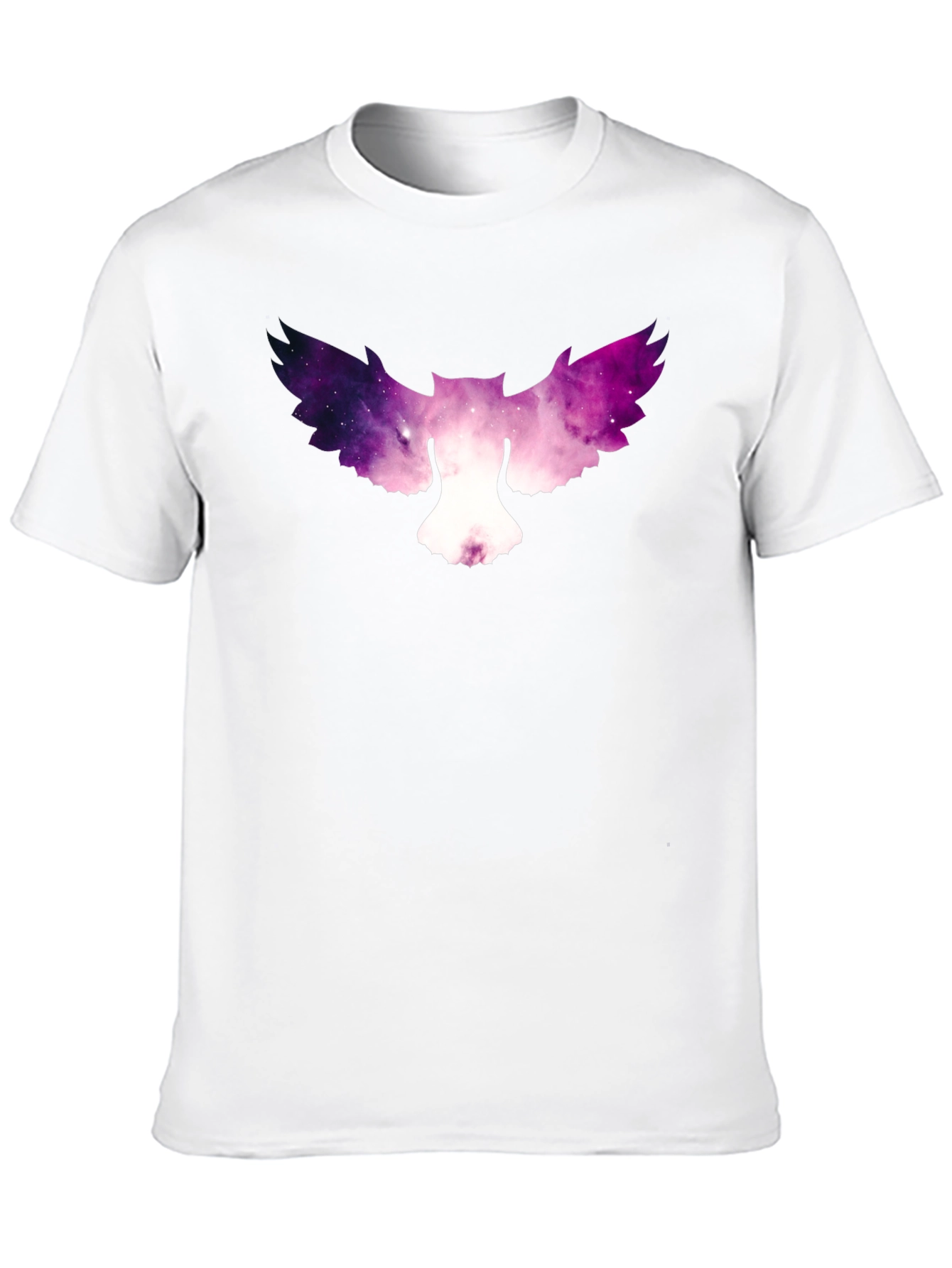Galaxy Owl Graphic Tee - Stylish Mens Black T-Shirt