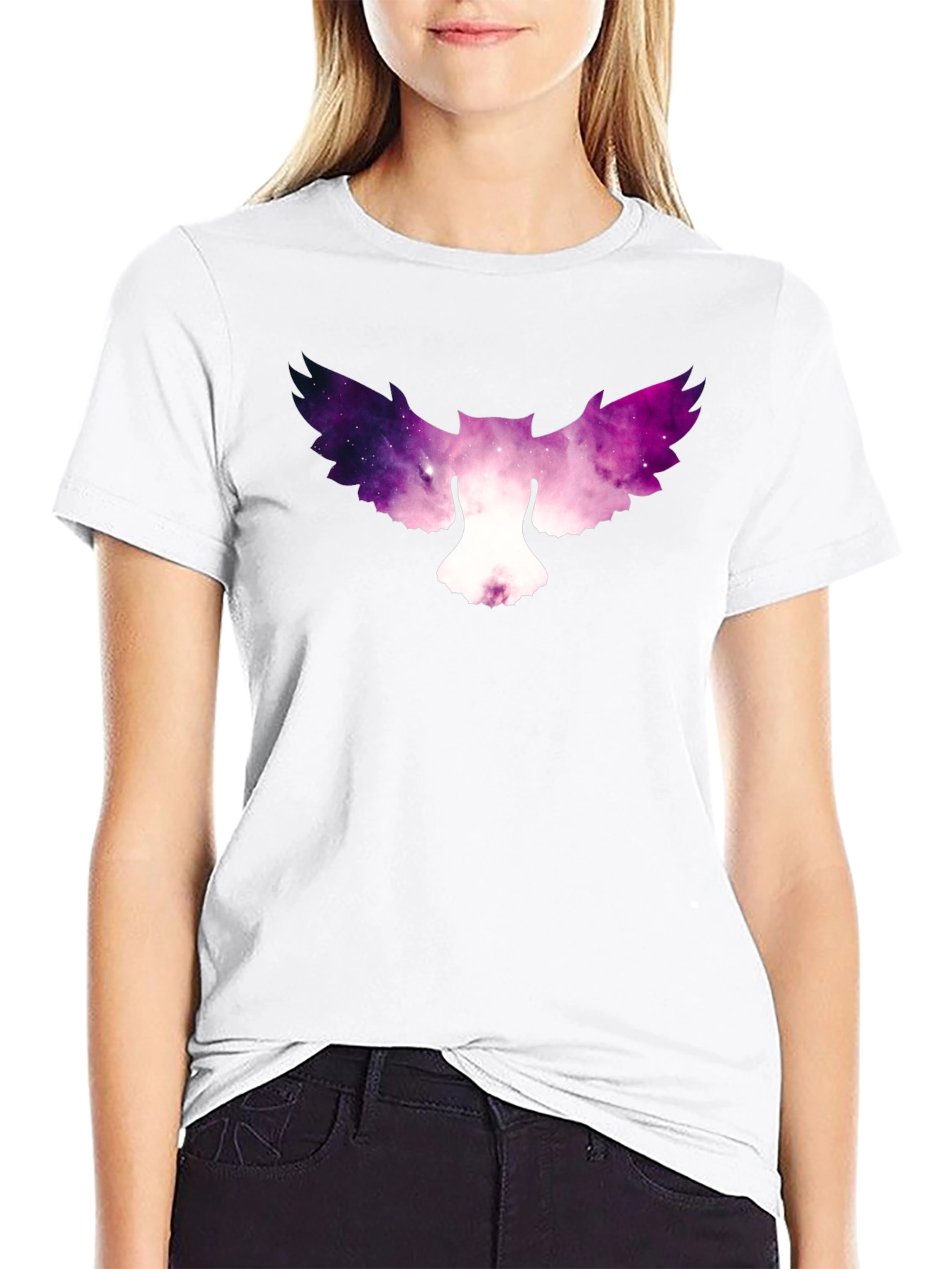 Galaxy Owl Graphic Tee - Stylish Mens Black T-Shirt