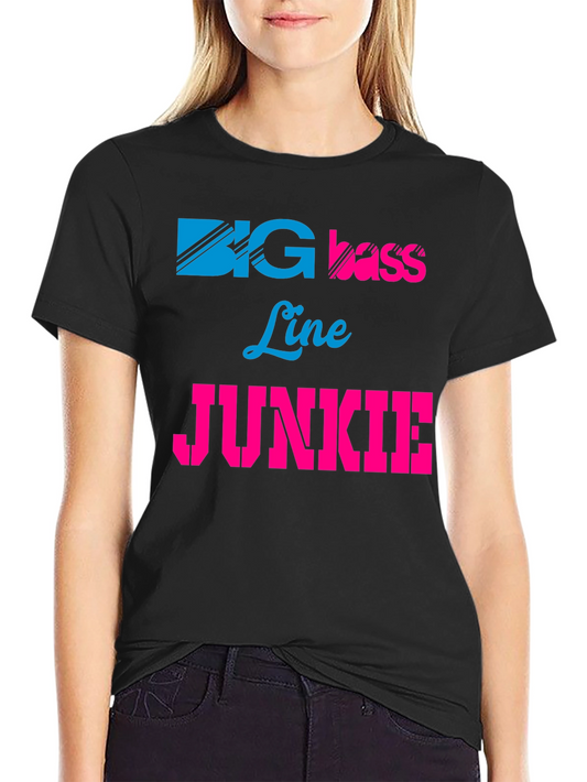 Big Bass Line Junkie Graphic Tee - Black