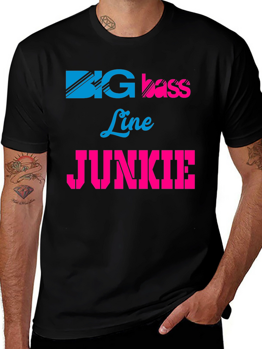Big Bass Line Junkie Graphic Tee - Black
