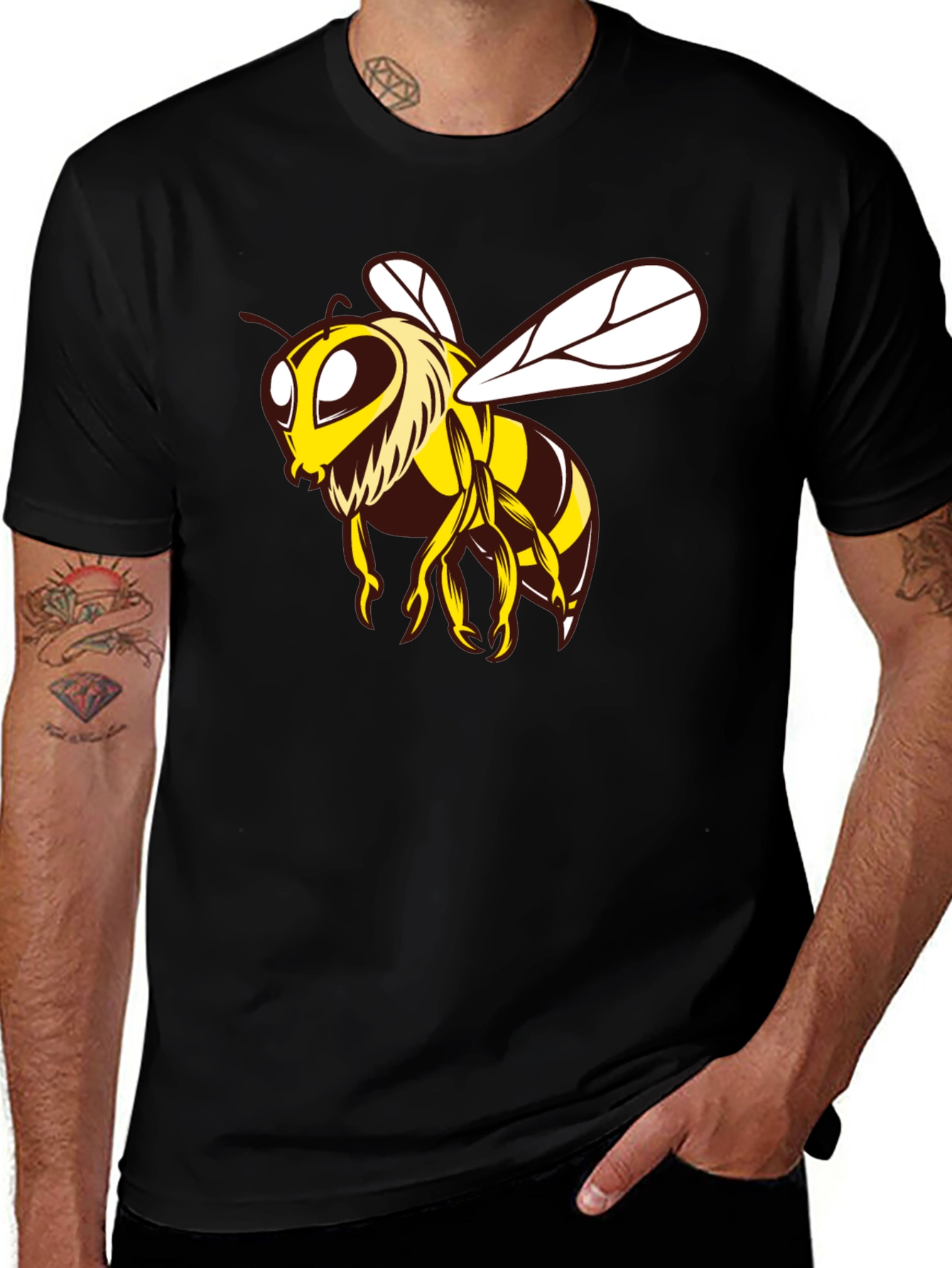 Bee Graphic Black T-Shirt