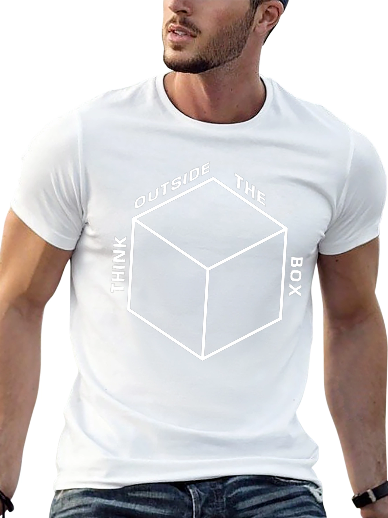 Think Outside the Box Graphic Tee - Black