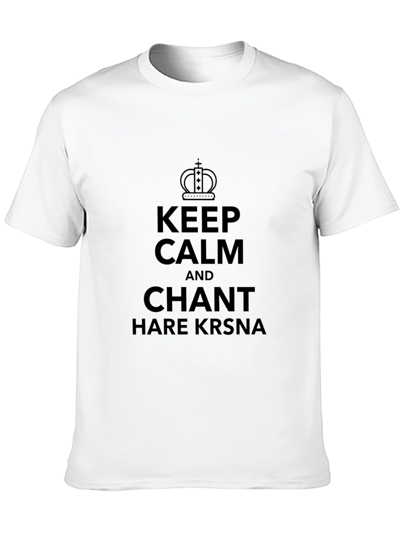 Keep Calm and Chant Hare Krsna Black T-Shirt