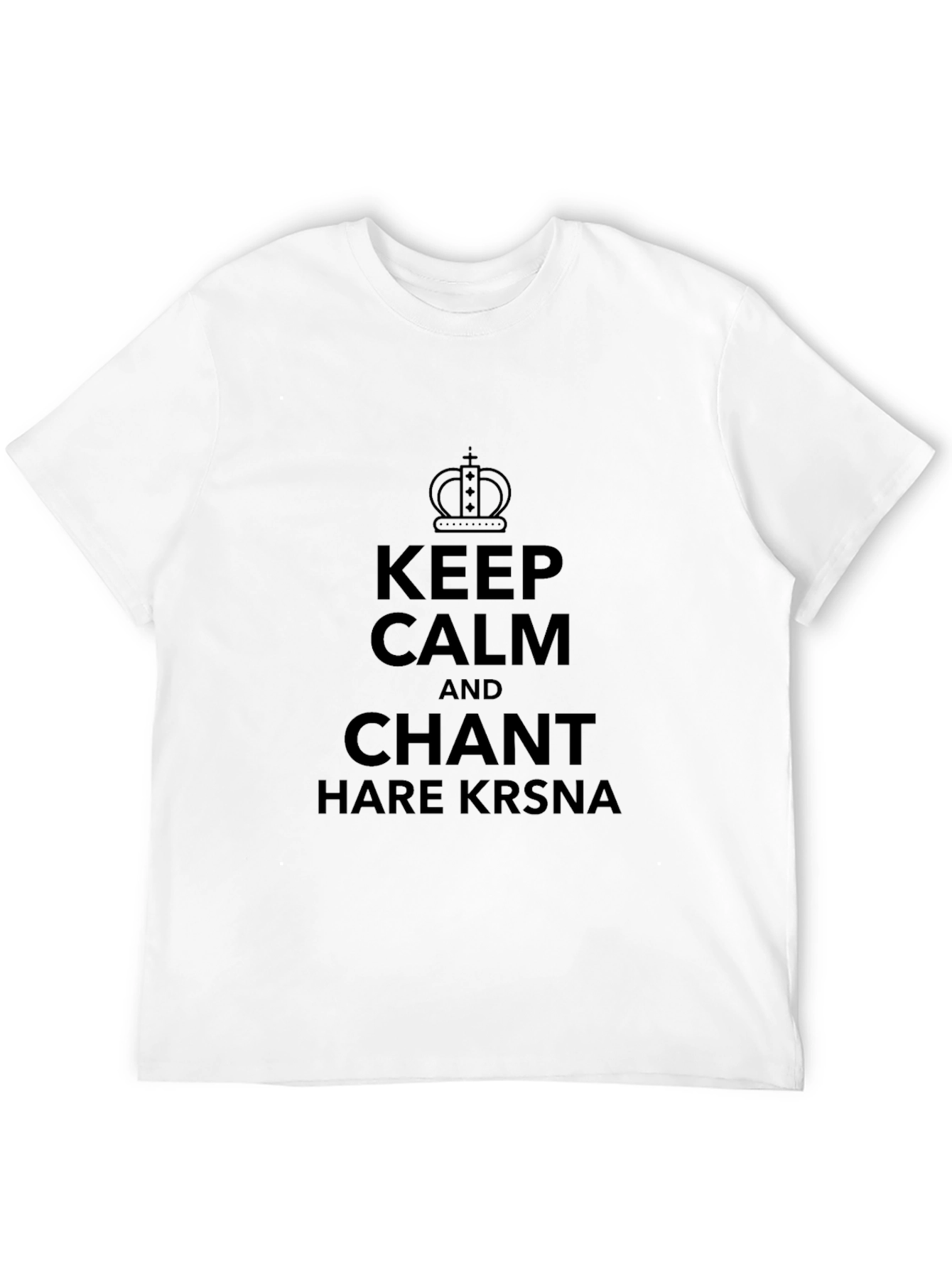 Keep Calm and Chant Hare Krsna Black T-Shirt