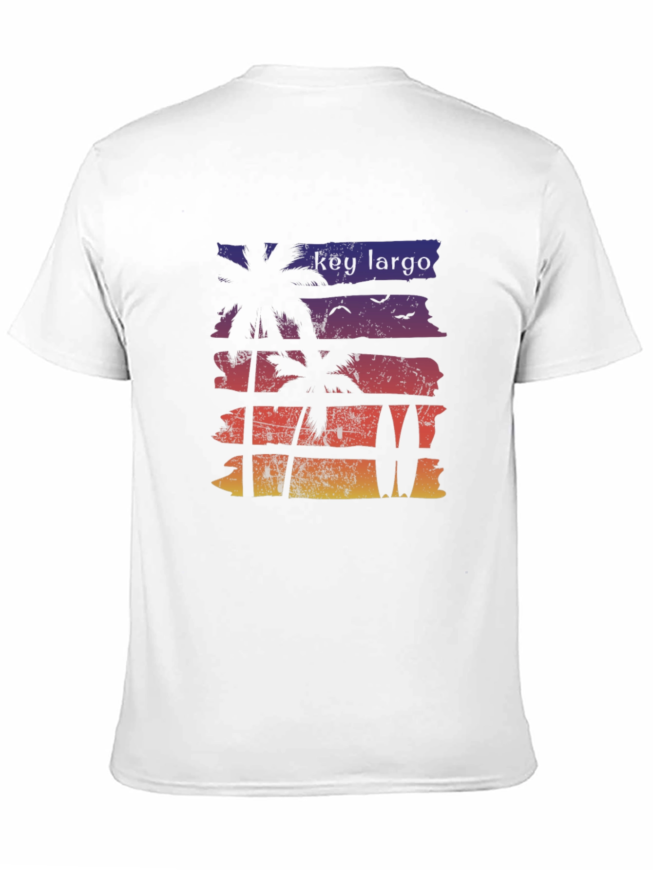 Key Largo Palm Tree Surfboard Graphic Tee