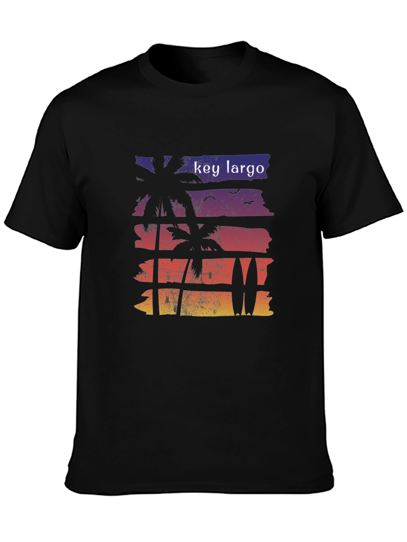 Key Largo Palm Tree Surfboard Graphic Tee
