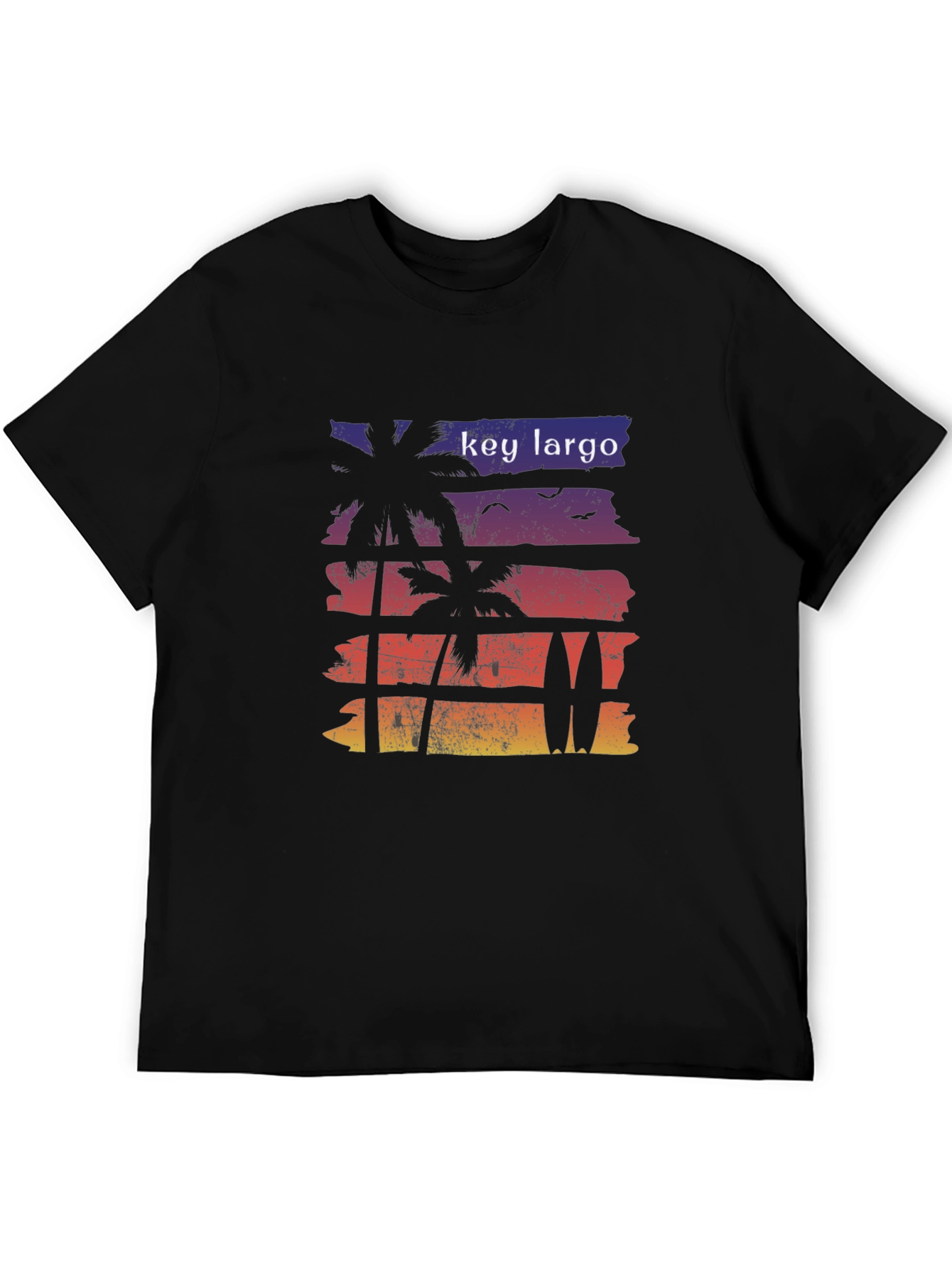 Key Largo Palm Tree Surfboard Graphic Tee