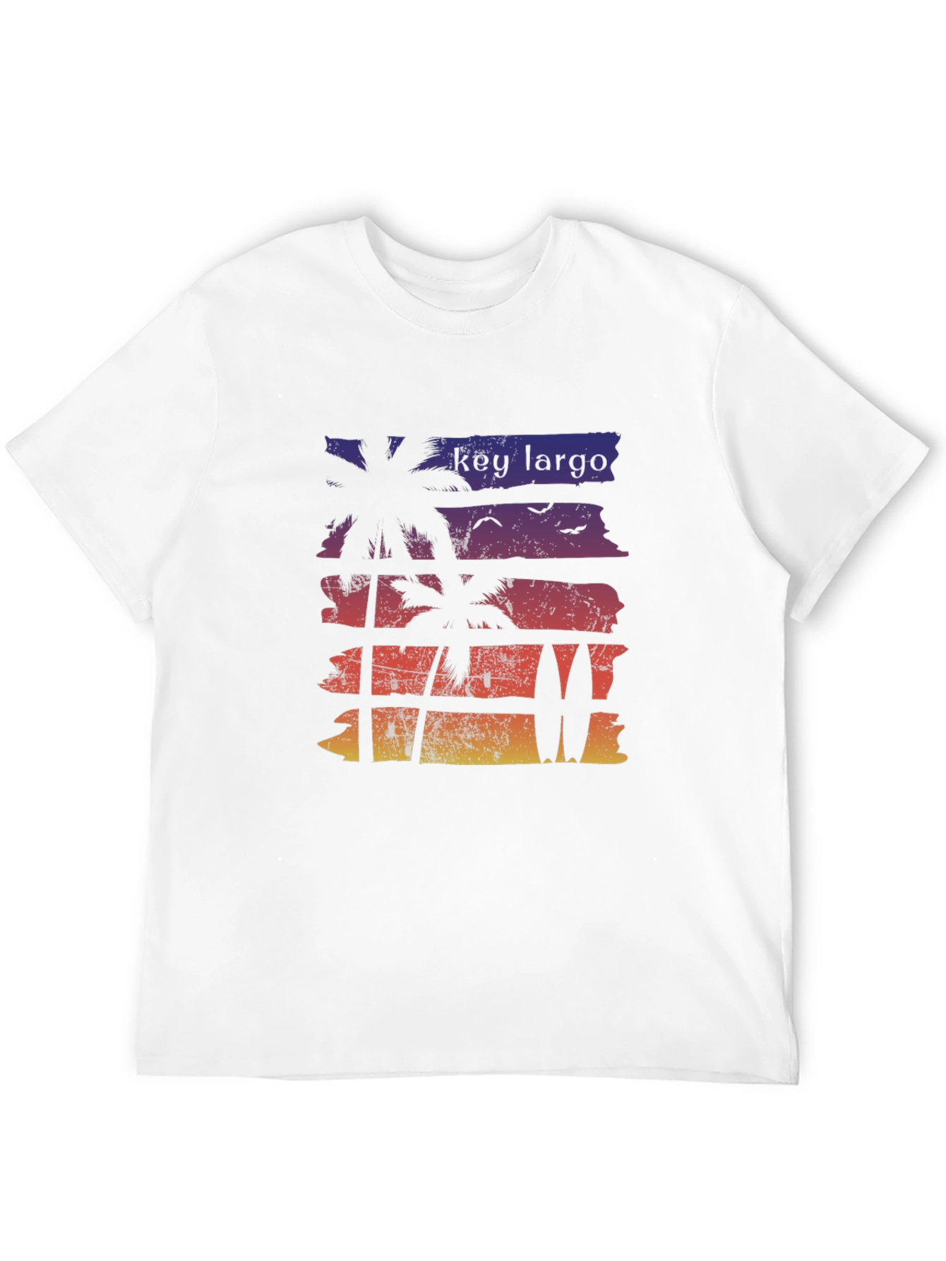 Key Largo Palm Tree Surfboard Graphic Tee