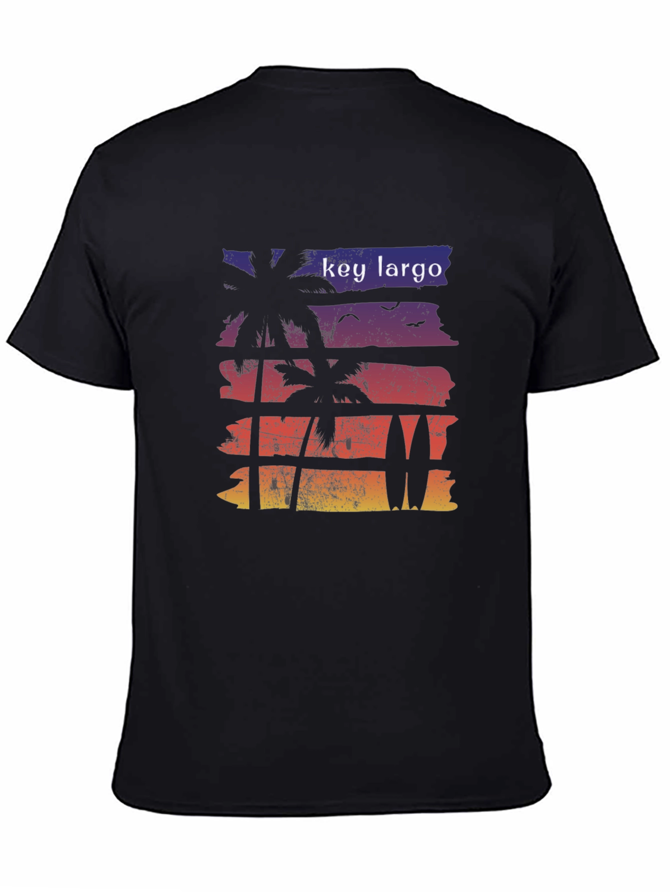 Key Largo Palm Tree Surfboard Graphic Tee