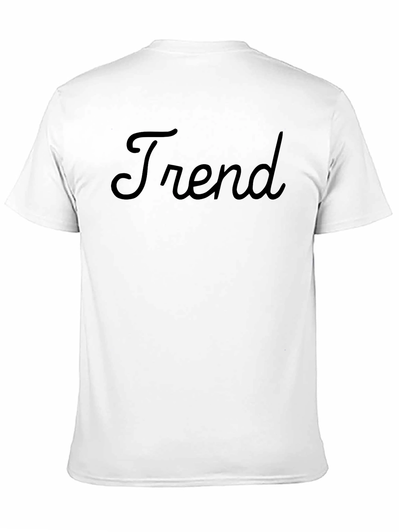Trendy Mens Black Crewneck Tee