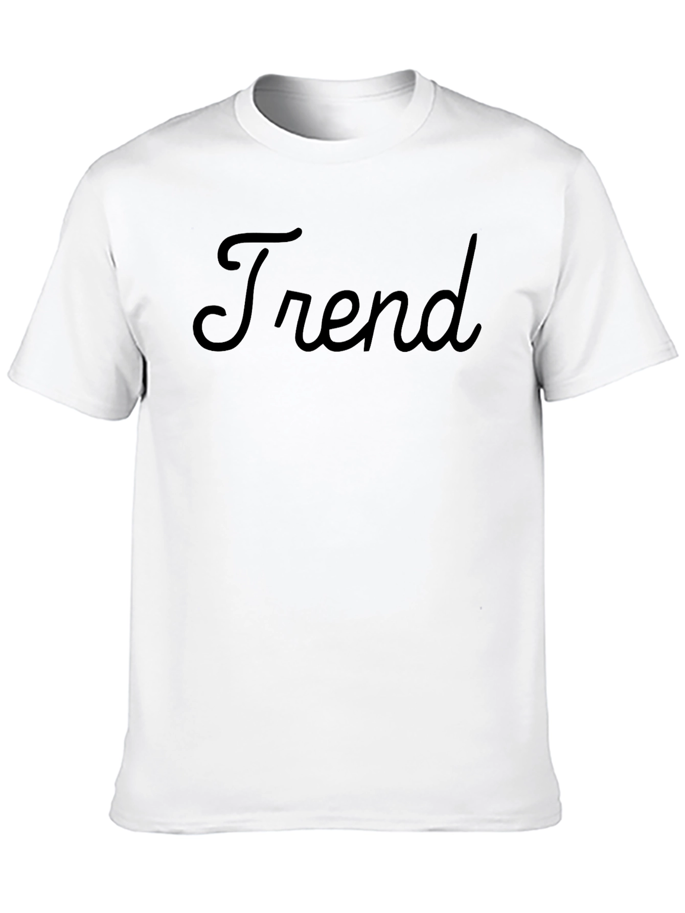 Trendy Mens Black Crewneck Tee