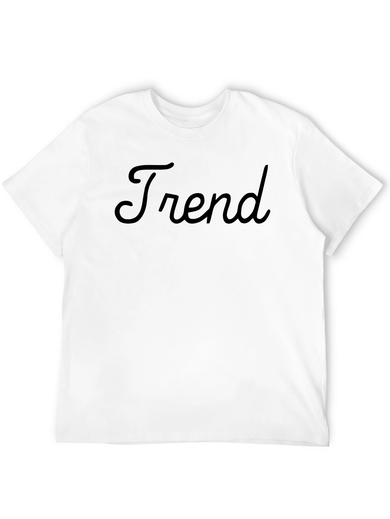 Trendy Mens Black Crewneck Tee