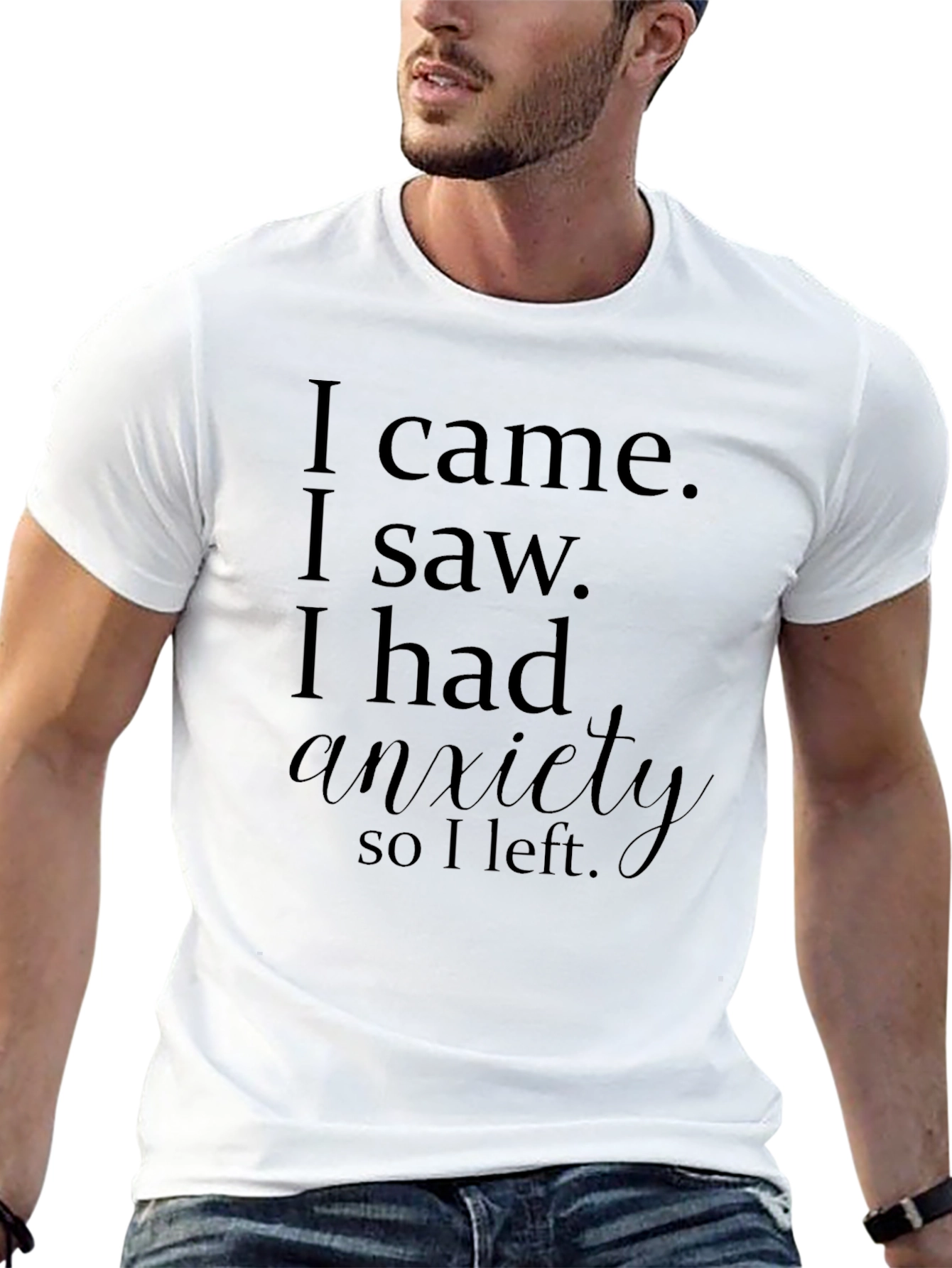 Anxiety Statement Black Tee