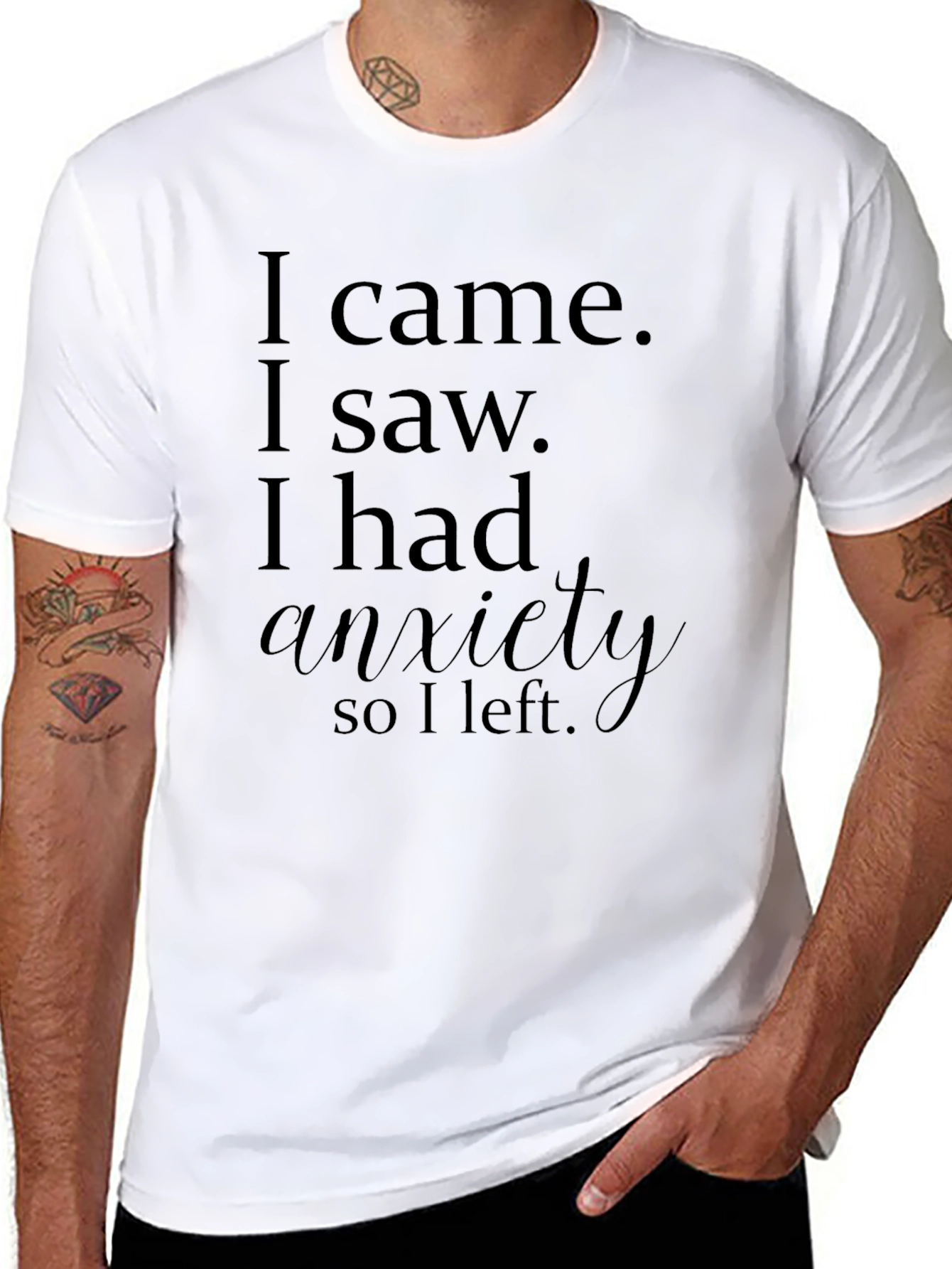 Anxiety Statement Black Tee