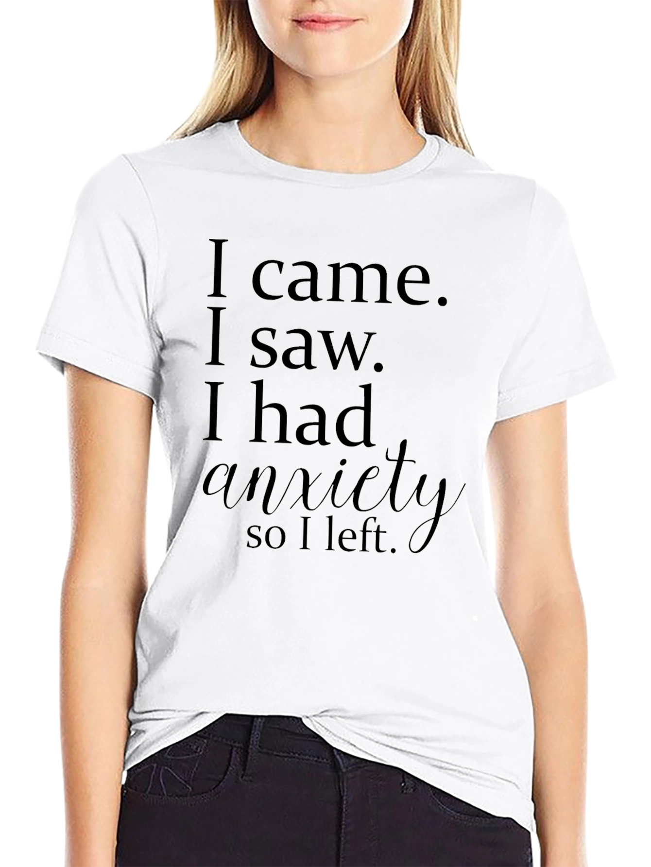 Anxiety Statement Black Tee