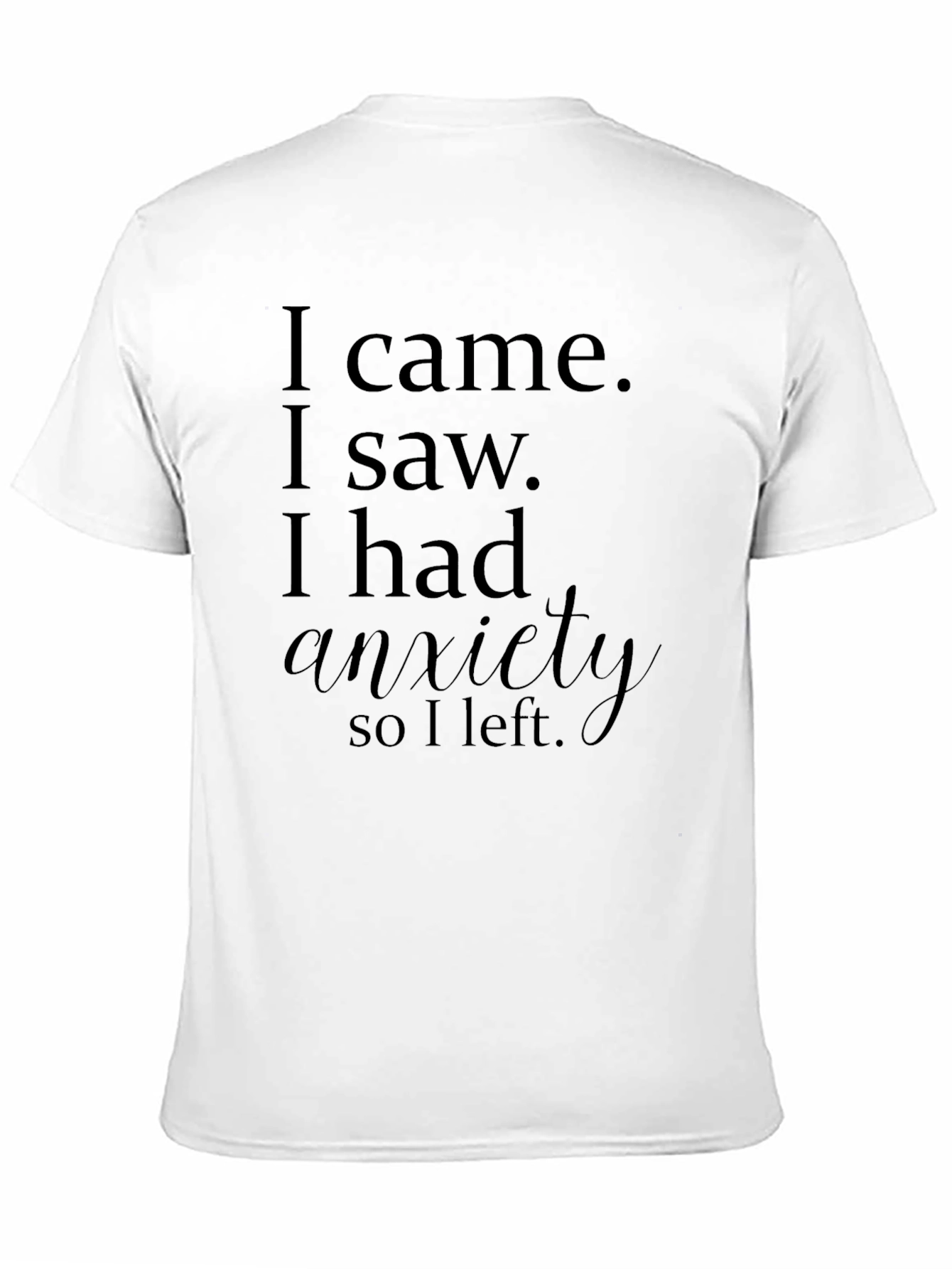 Anxiety Statement Black Tee