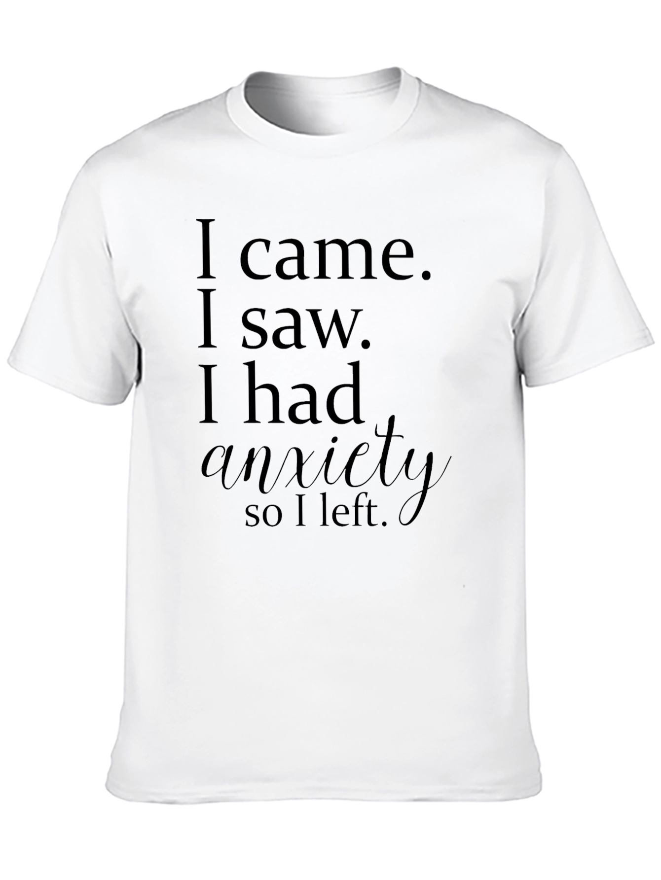 Anxiety Statement Black Tee
