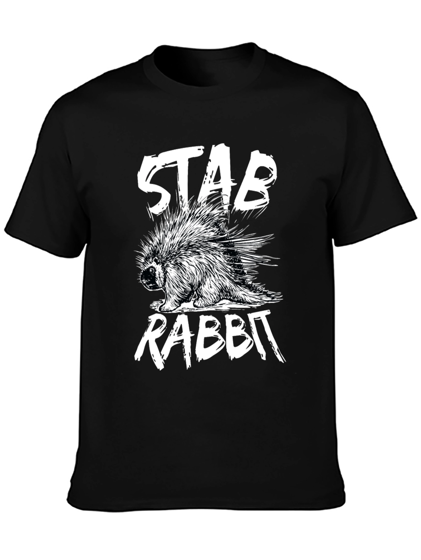 Stab Rabbit Graphic Tee - Unique Humor T-Shirt