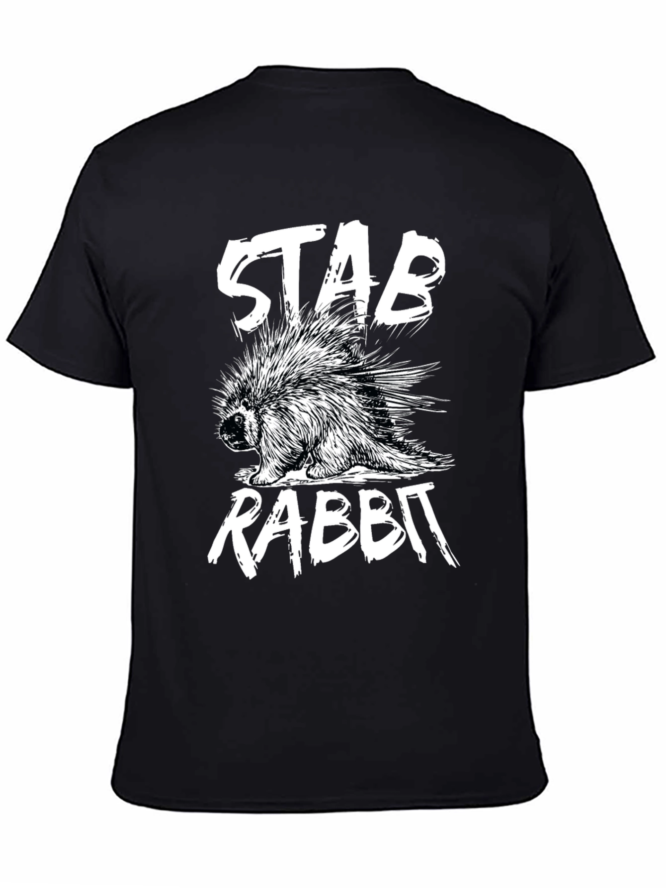 Stab Rabbit Graphic Tee - Unique Humor T-Shirt