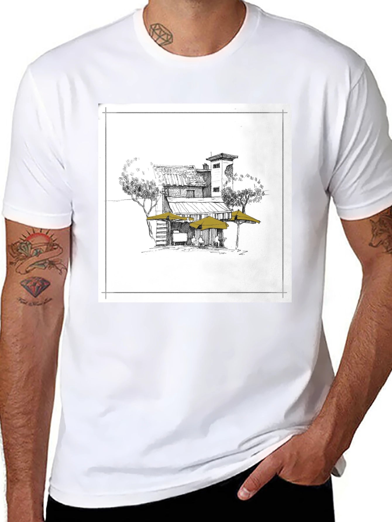 Artisan Sketch Graphic Tee - Casual Style