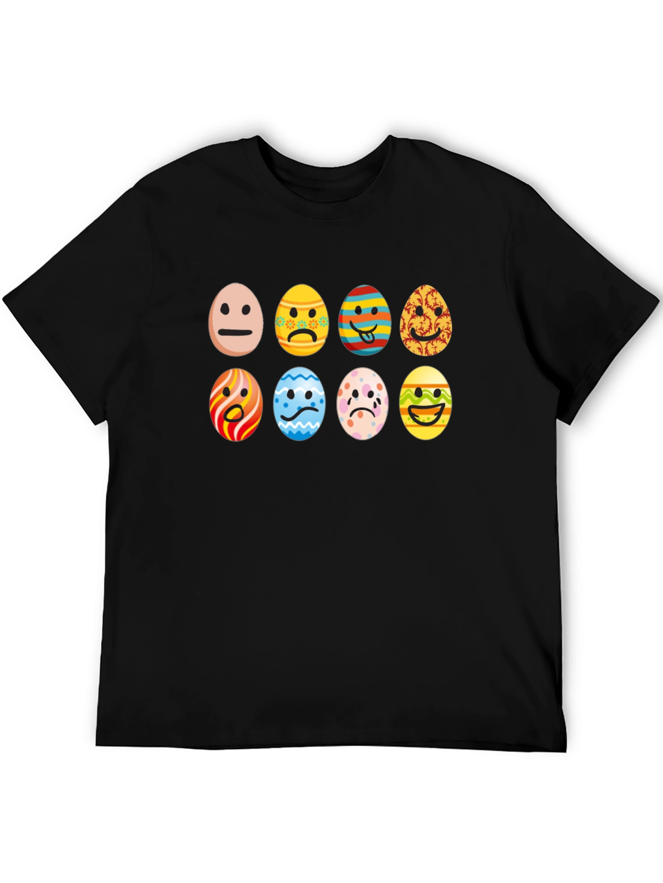 Easter Emoji Egg Black T-Shirt