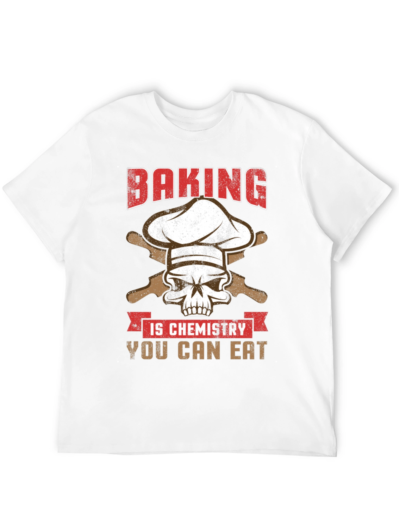 Baking is Chemistry Funny Skull T-Shirt