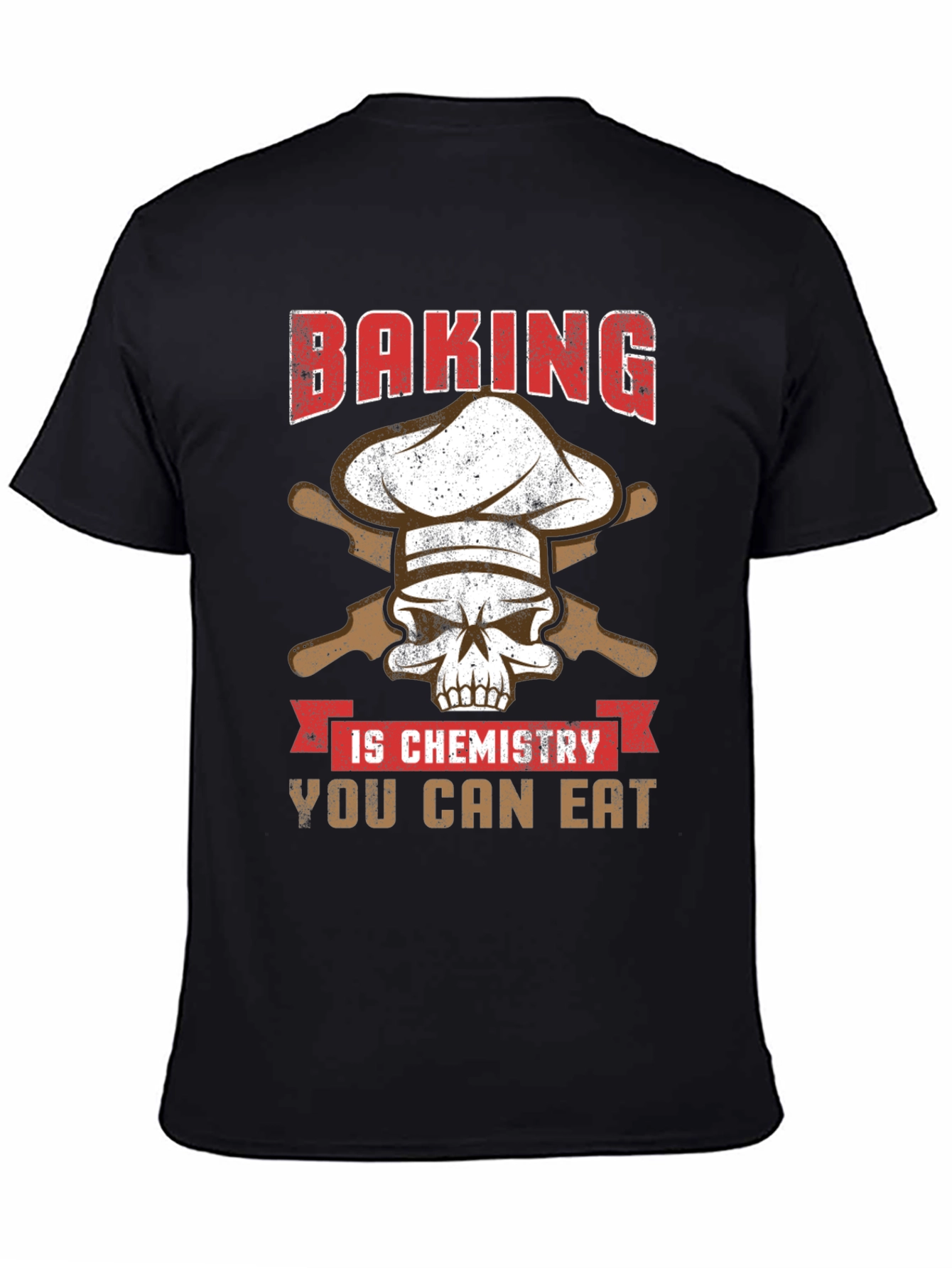 Baking is Chemistry Funny Skull T-Shirt