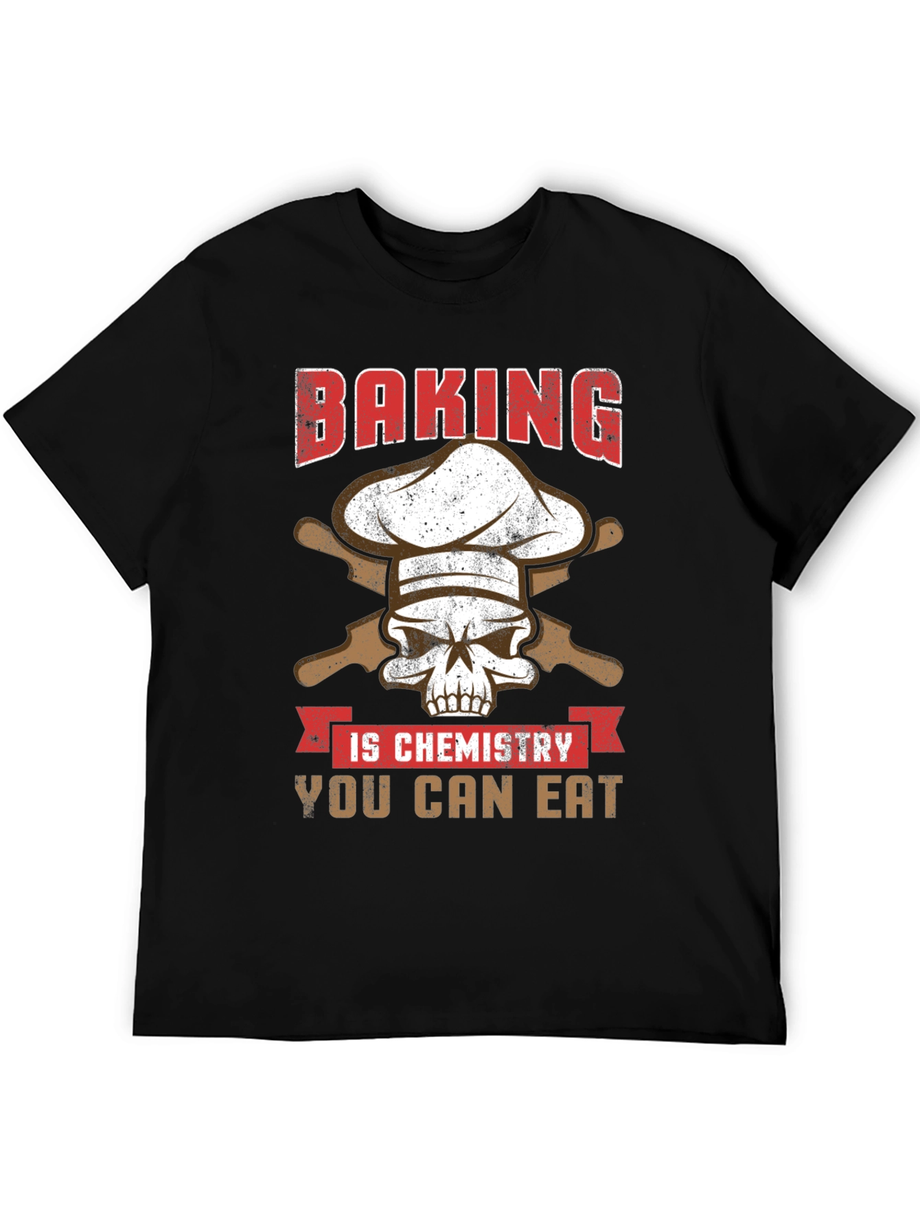 Baking is Chemistry Funny Skull T-Shirt