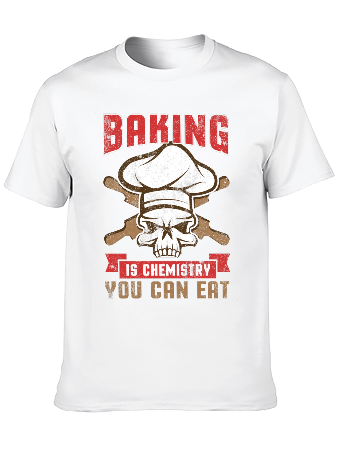 Baking is Chemistry Funny Skull T-Shirt