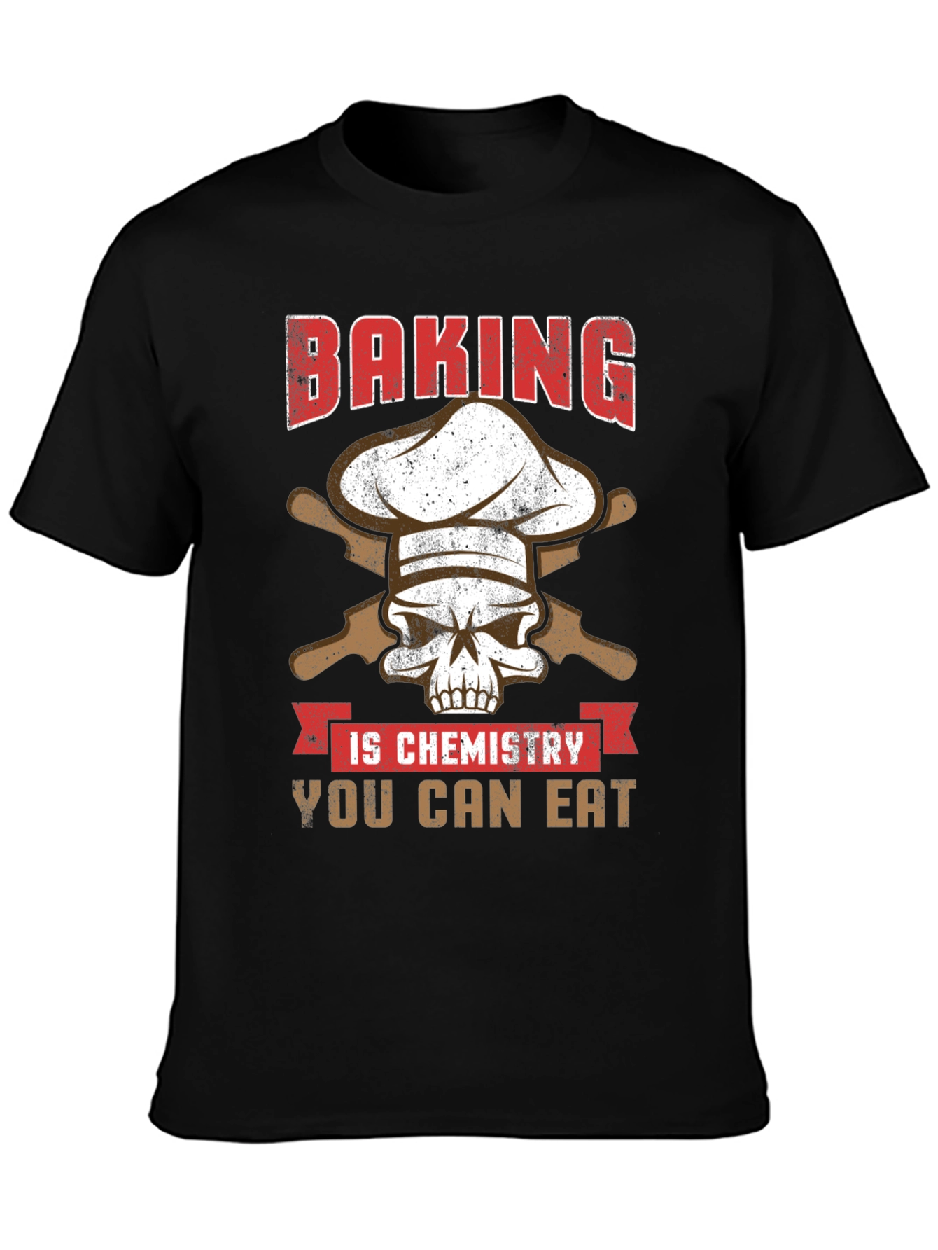 Baking is Chemistry Funny Skull T-Shirt
