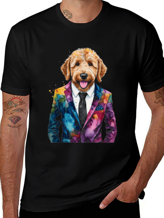Dog in Suit Graphic T-Shirt