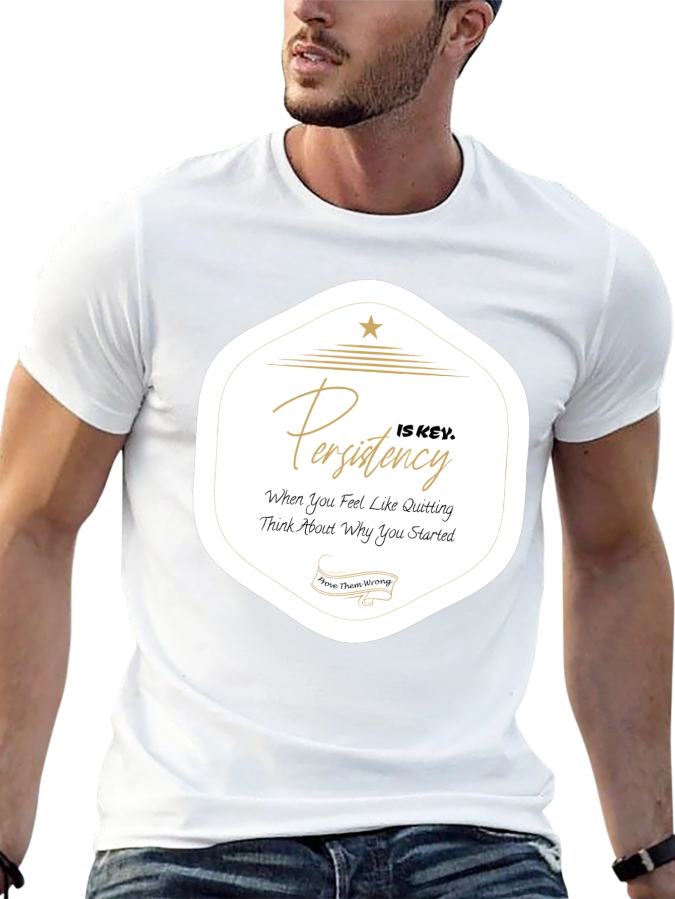 Motivational Persistence T-Shirt - Black
