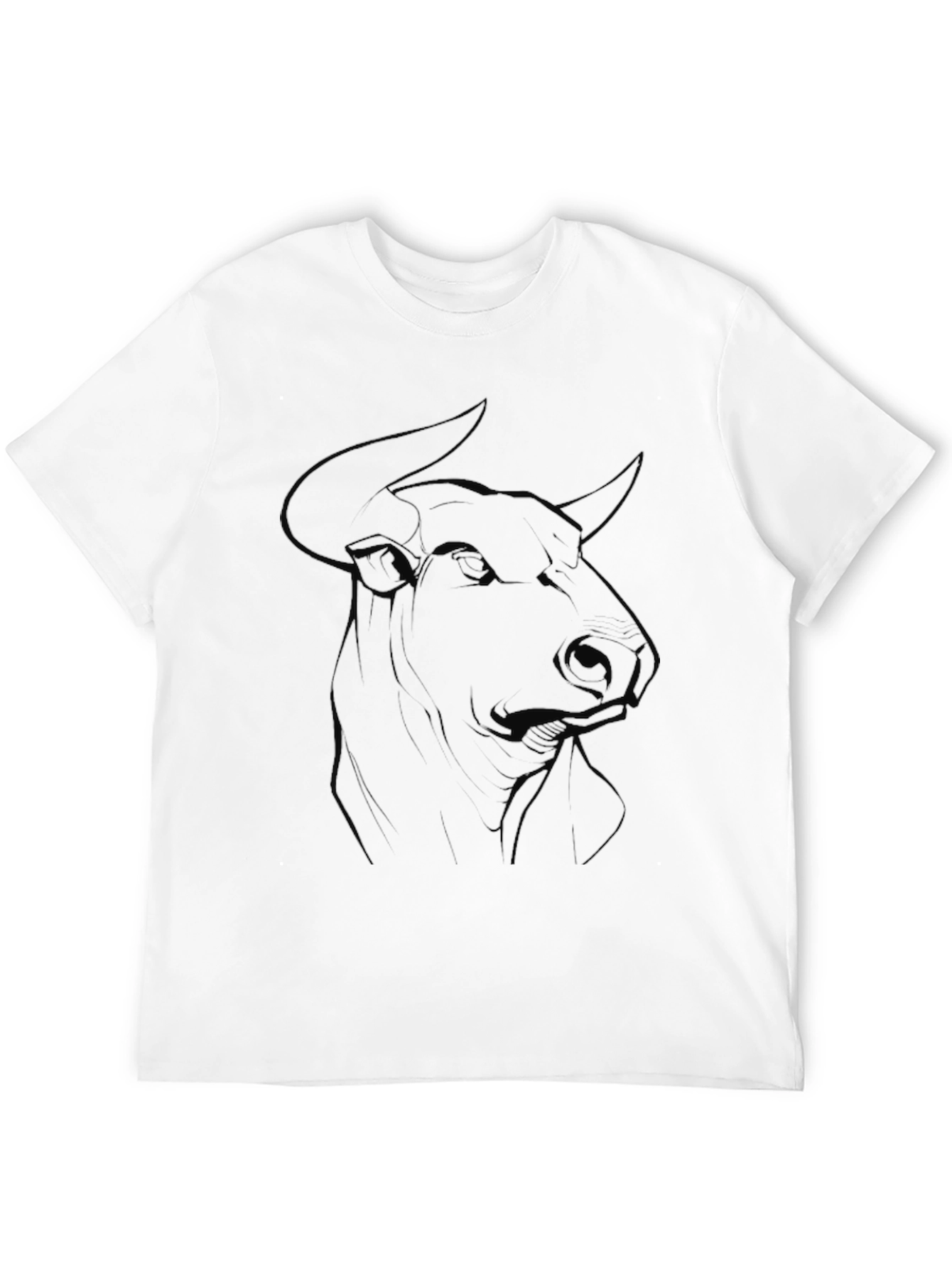 Bull Sketch Black T-Shirt