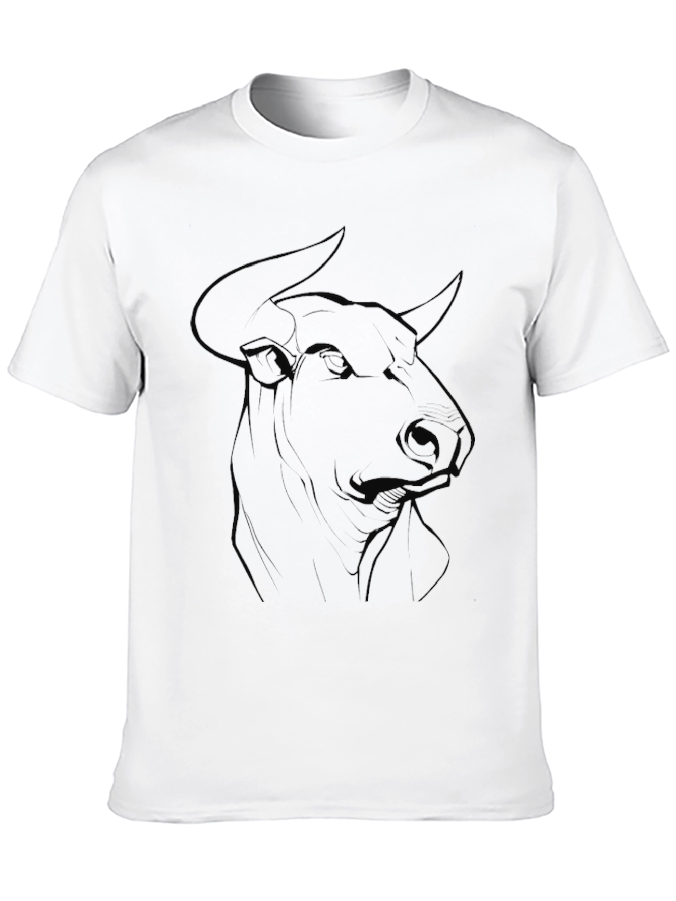 Bull Sketch Black T-Shirt