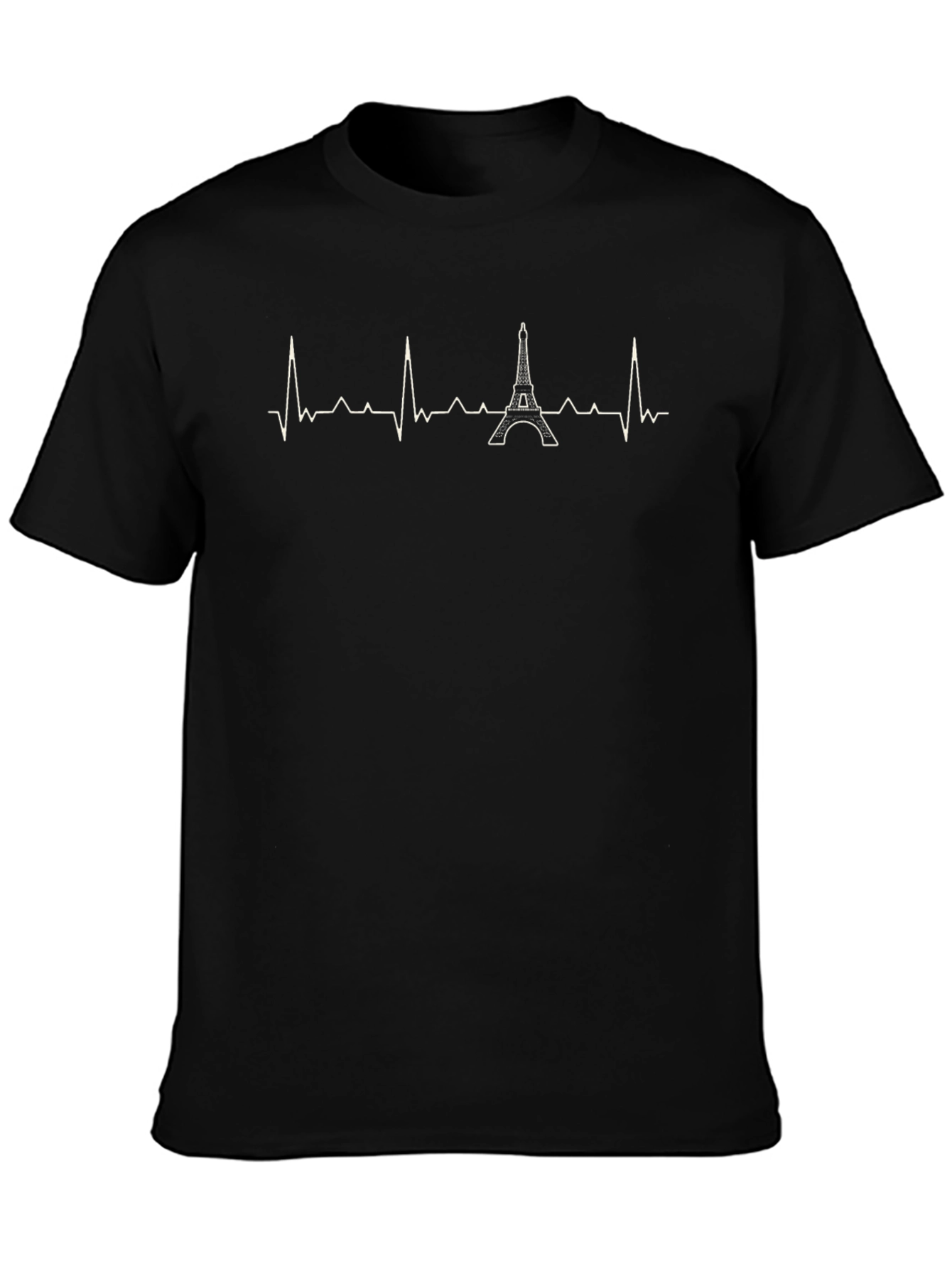 Eiffel Tower Heartbeat T-Shirt - Paris Souvenir Tee