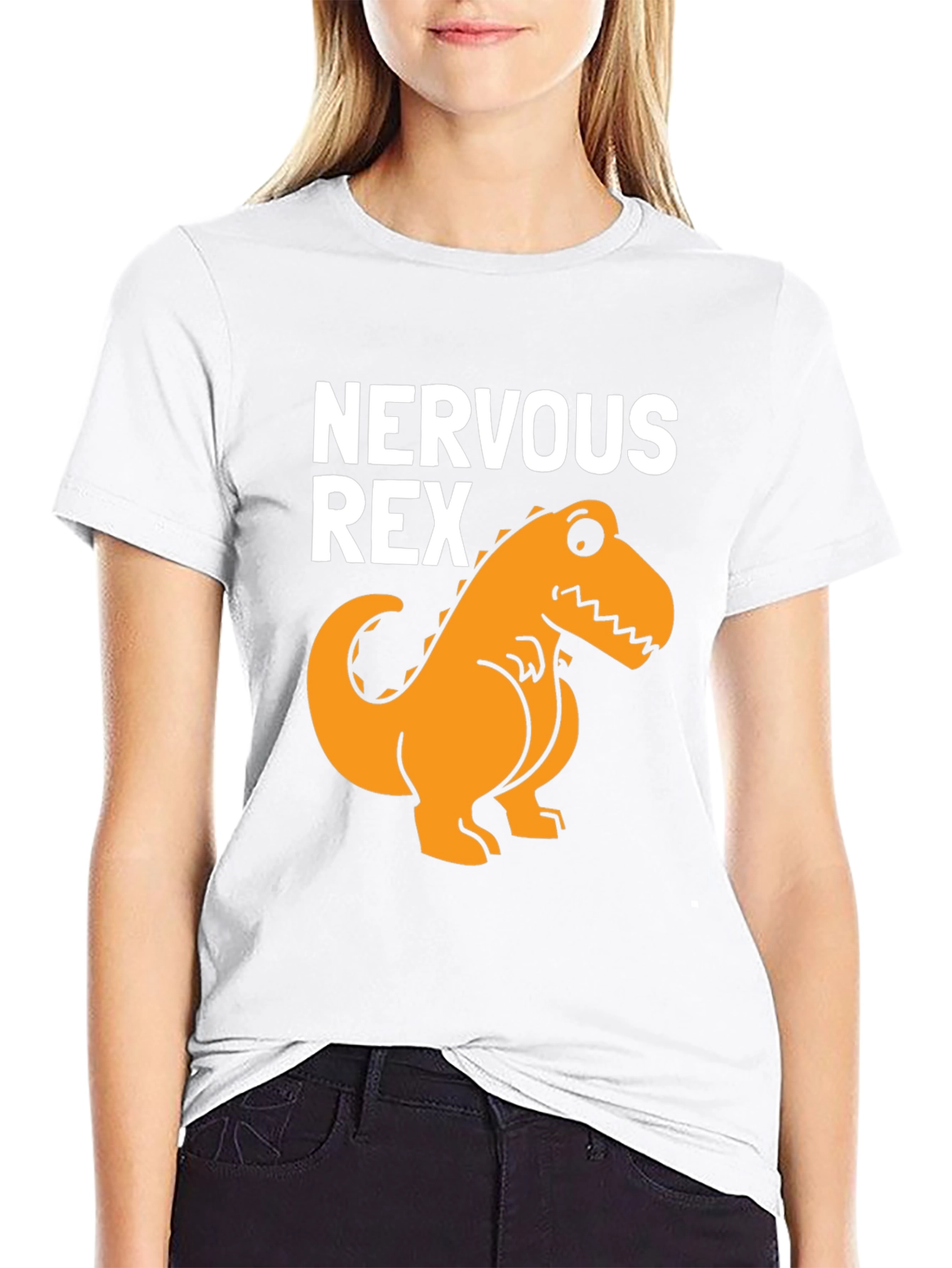 Nervous Rex T-Shirt - Funny Dinosaur Tee