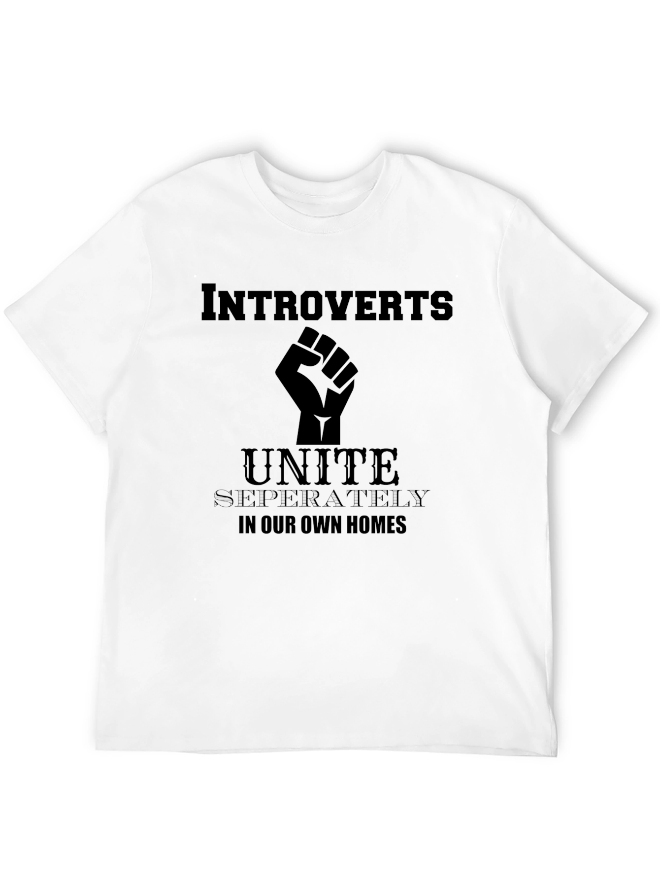 Introverts Unite T-Shirt - Black Cotton Graphic Tee