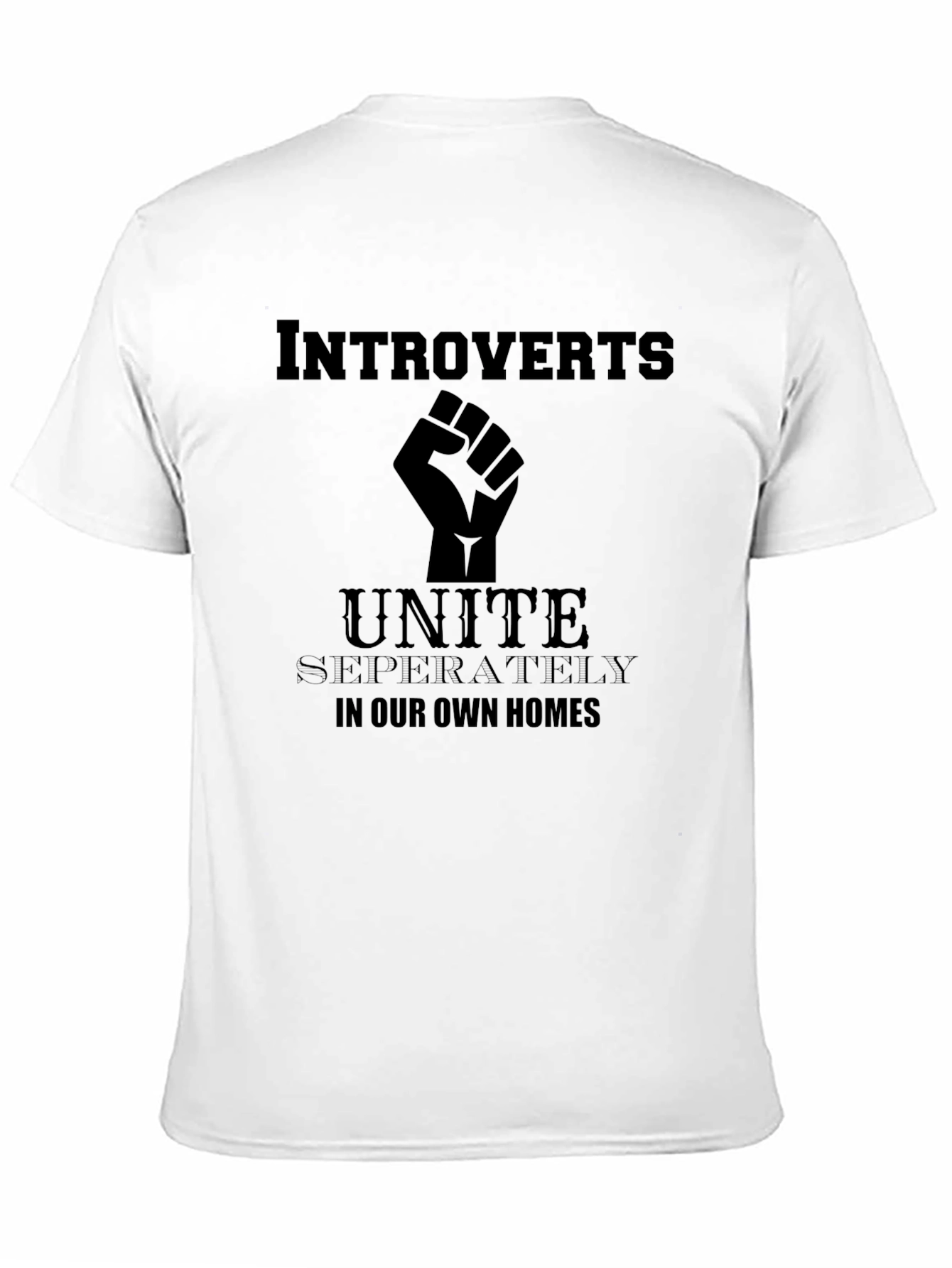 Introverts Unite T-Shirt - Black Cotton Graphic Tee