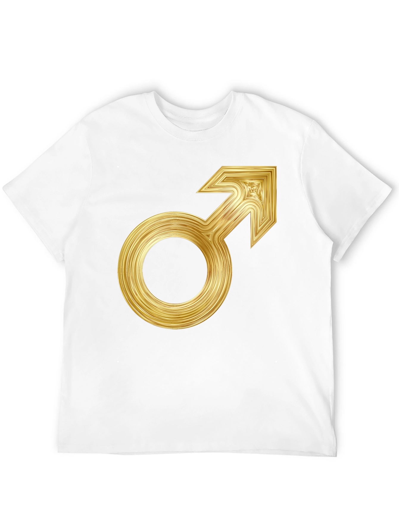 Gold Male Symbol Graphic T-Shirt