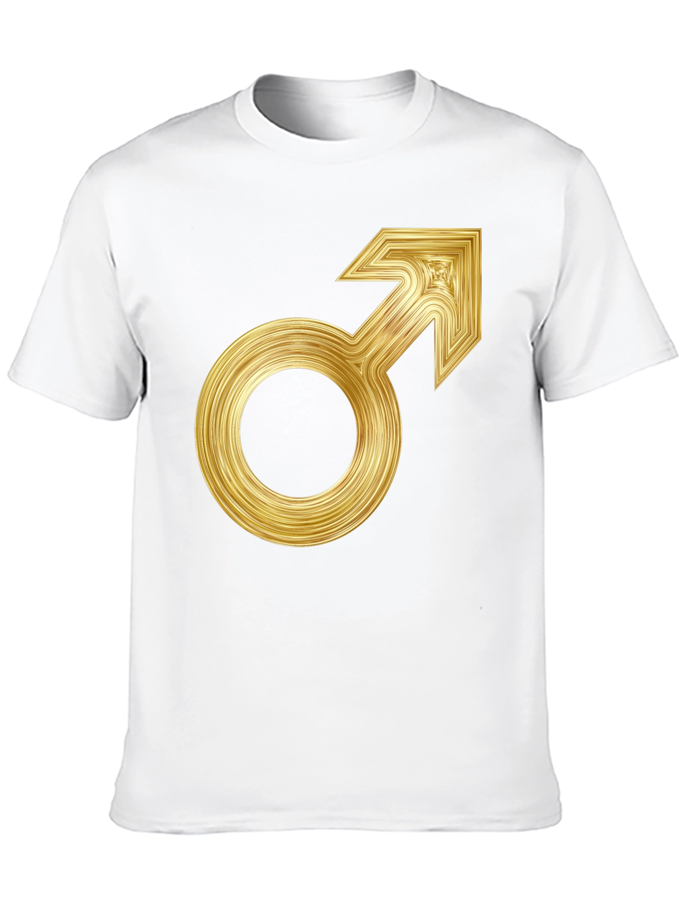 Gold Male Symbol Graphic T-Shirt