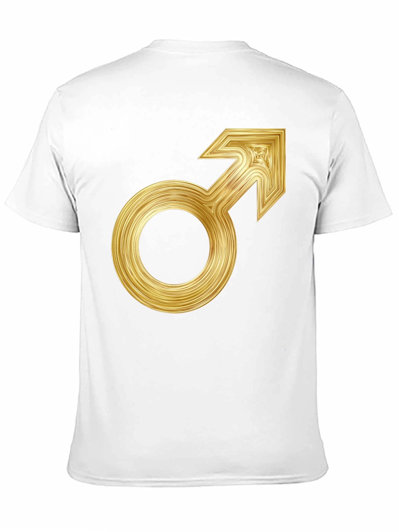 Gold Male Symbol Graphic T-Shirt