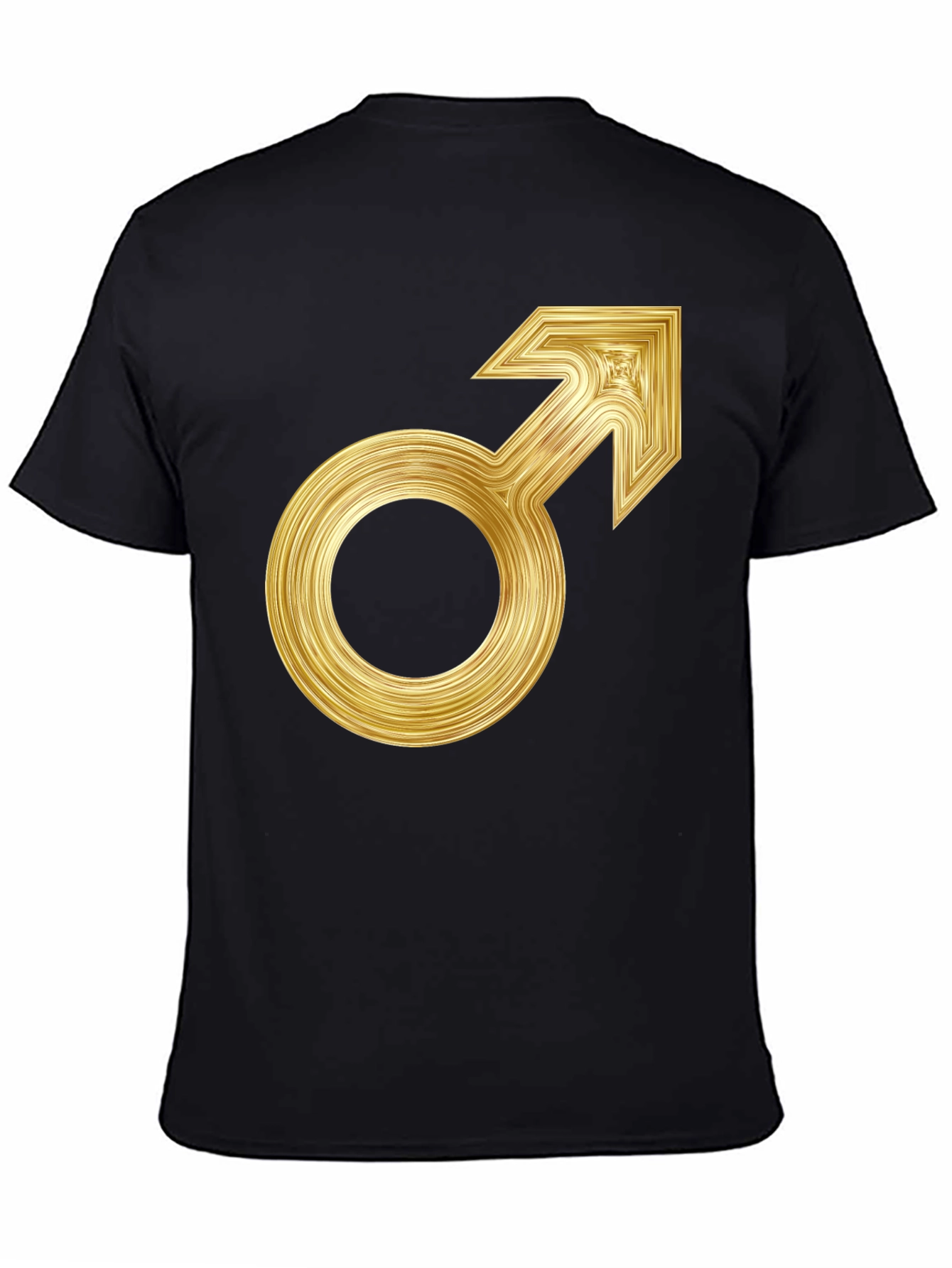Gold Male Symbol Graphic T-Shirt