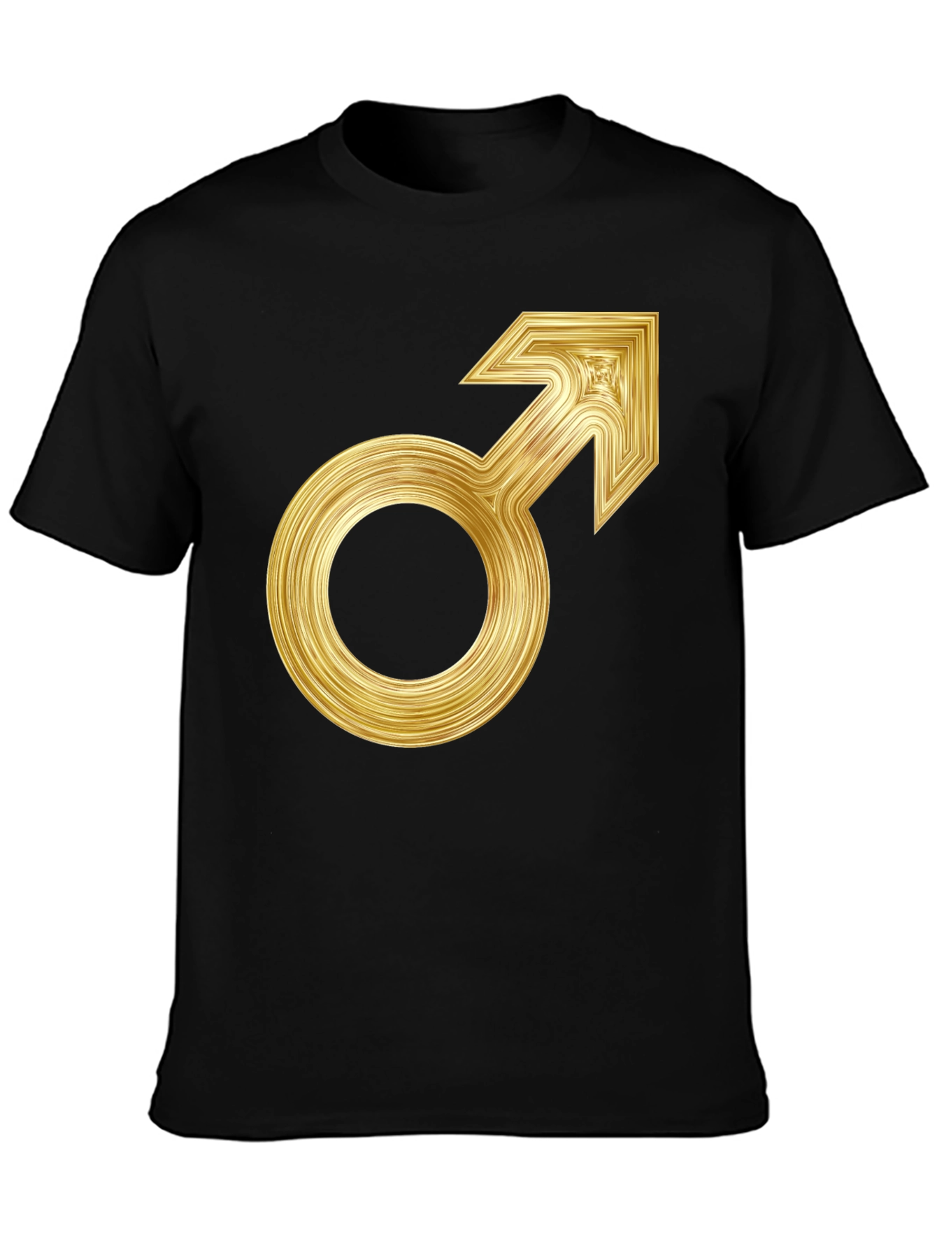 Gold Male Symbol Graphic T-Shirt