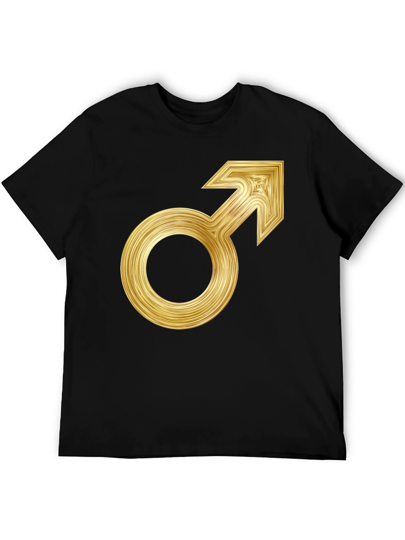 Gold Male Symbol Graphic T-Shirt