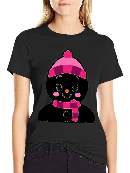 Festive Snowman Graphic T-Shirt