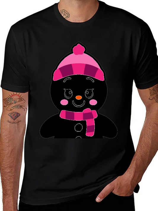 Festive Snowman Graphic T-Shirt