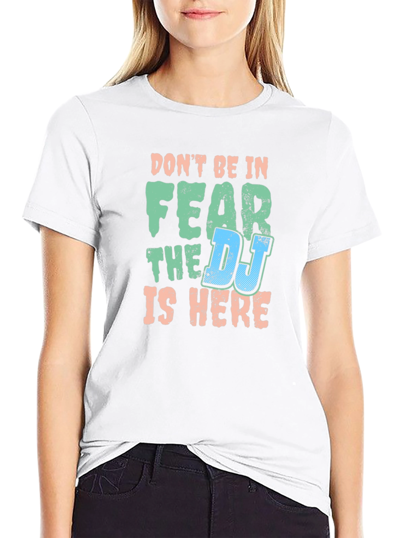 Dont Fear the DJ Mens Black T-Shirt