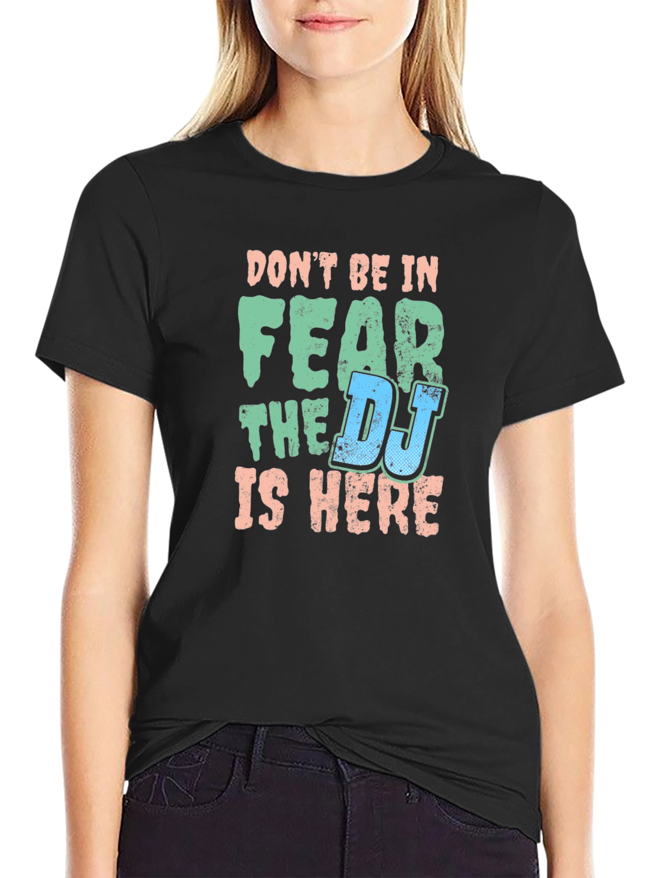 Dont Fear the DJ Mens Black T-Shirt